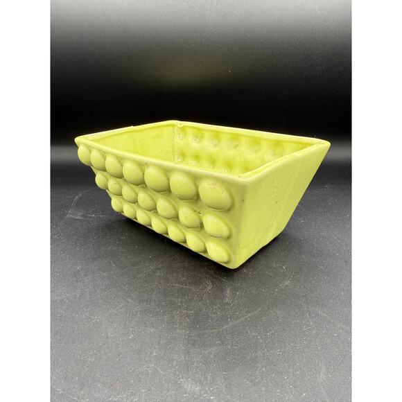 Antique Art Pottery Rectangle Planter Bowl Cont Centerpiece - Green - Picture 4 of 8